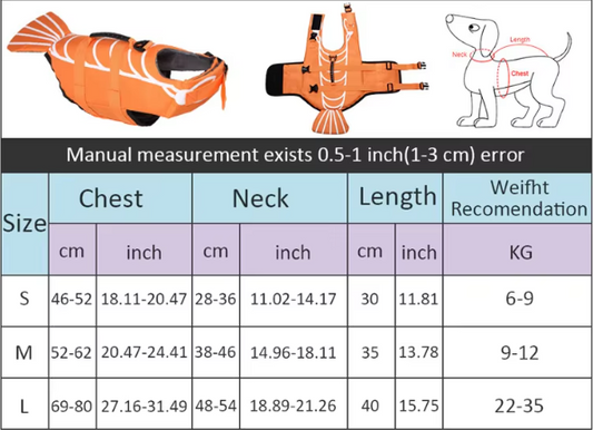 Flotador con Diseño de Tiburon Azul para Mascotas