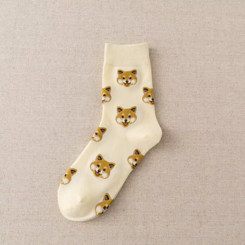 Medias Altas con Diseño de Perros