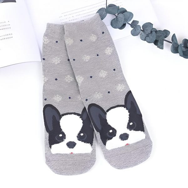 Medias Navideñas con Diseño de Perros