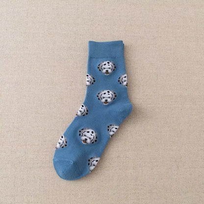 Medias Altas con Diseño de Perros