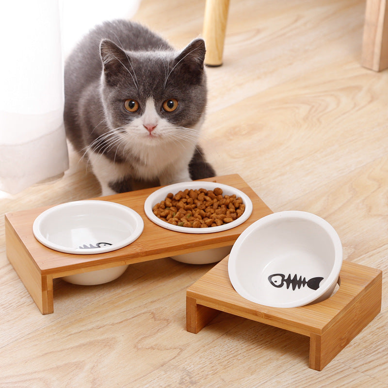 Bowl de Cerámica para Mascotas con Marco