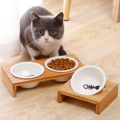 Bowl de Cerámica para Mascotas con Marco