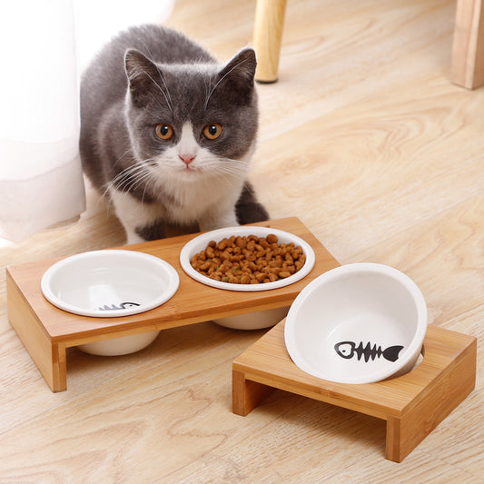 Bowl de Cerámica para Mascotas con Marco