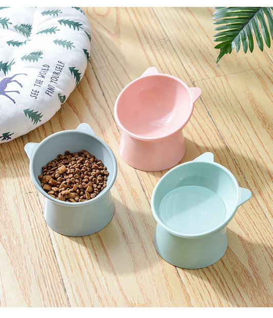 Bowl Alto Inclinado con Cuello de Estilo Nórdico para Gatos