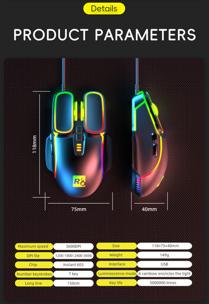 Mouse Gamer con Cable