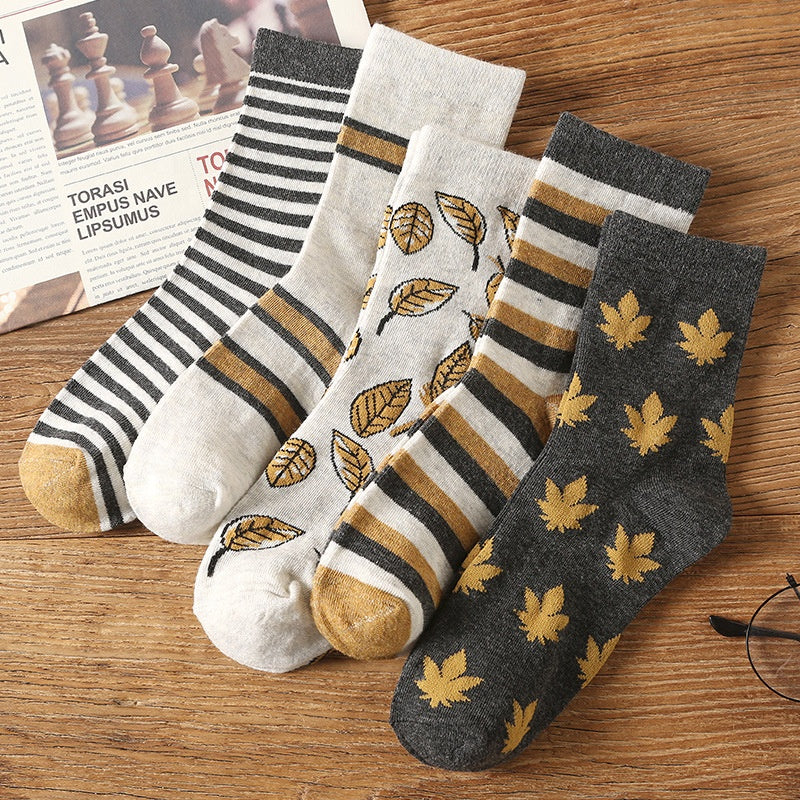 Medias con Diseño de Otoño