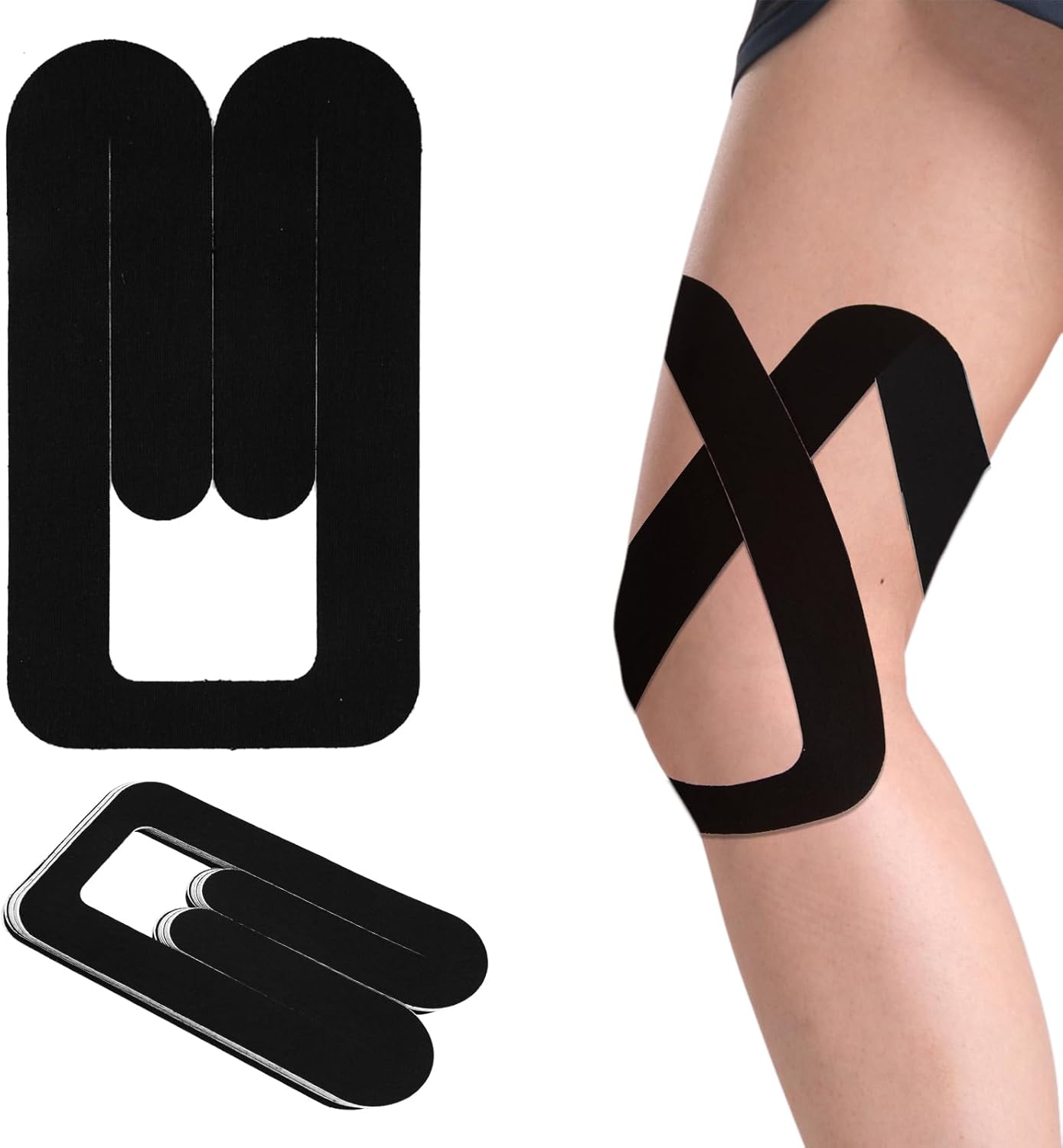 Cinta de Kinesiología Pre-cortada para la Rodilla, Rótula y Menisco