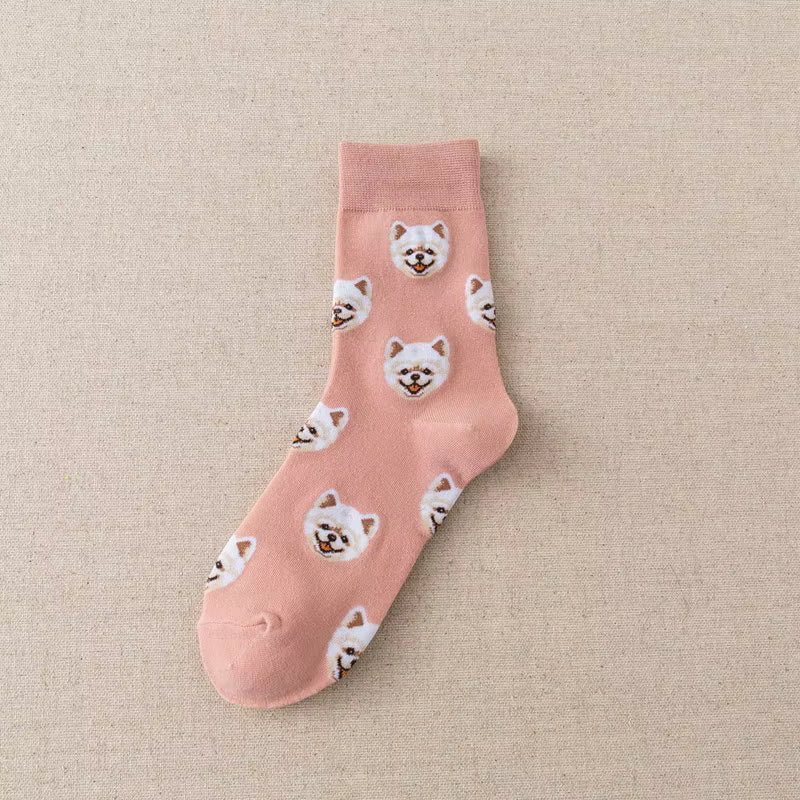 Medias Altas con Diseño de Perros