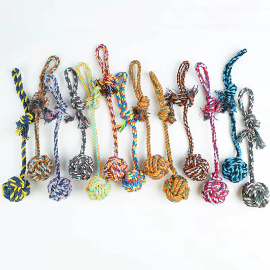 Pelota con Cuerda de algodón para Mascotas