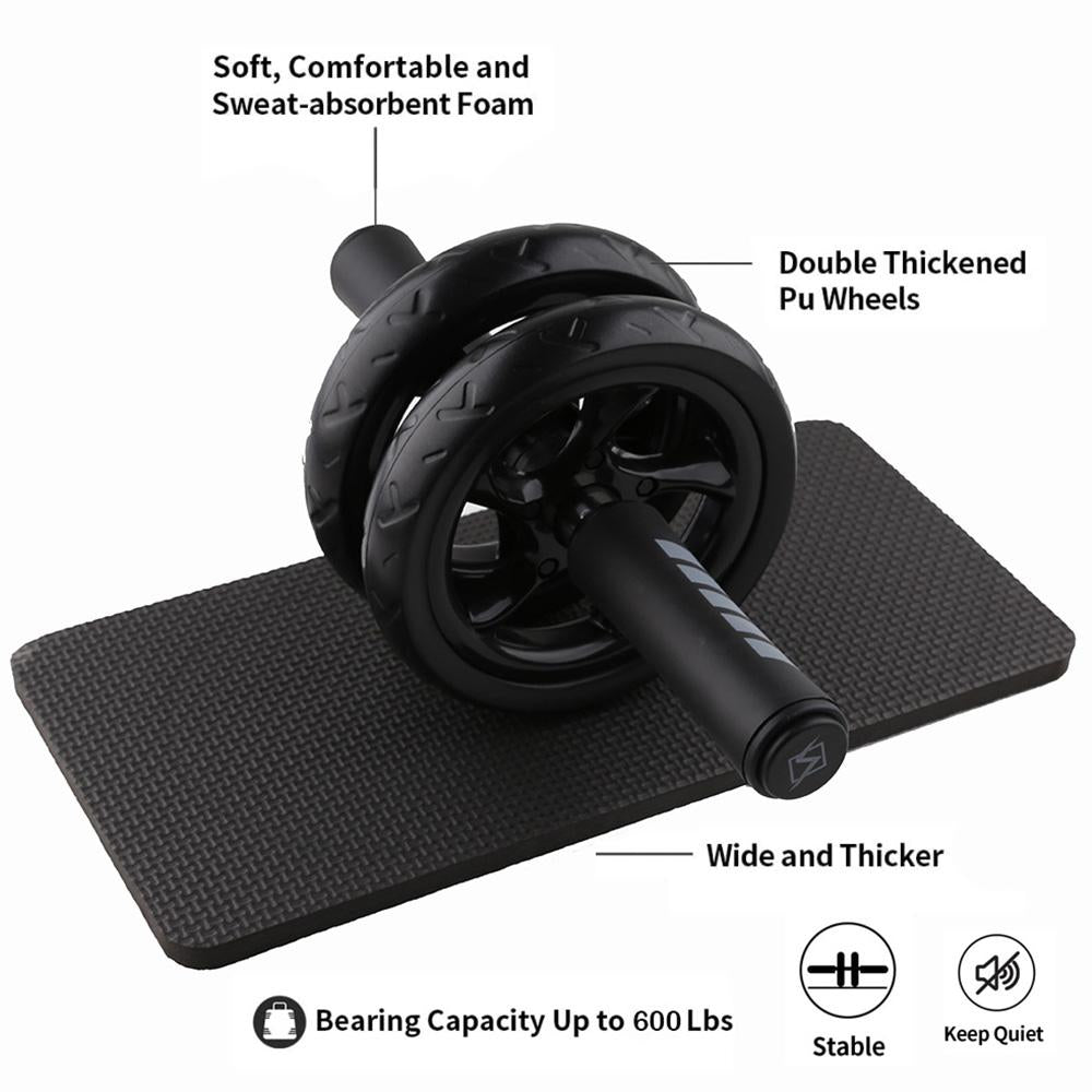 Rueda Abdominal Doble Antideslizante con Mat mini para Rodillas
